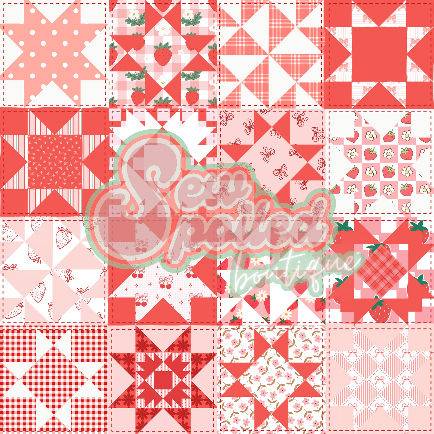 Quilted Strawberry Seamless