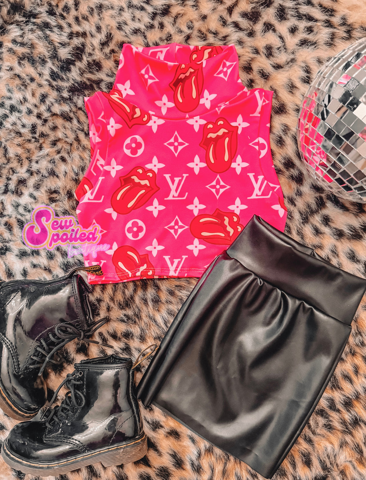 Mock Neck Tank (cropped) & Pencil Skirt Set ONLY