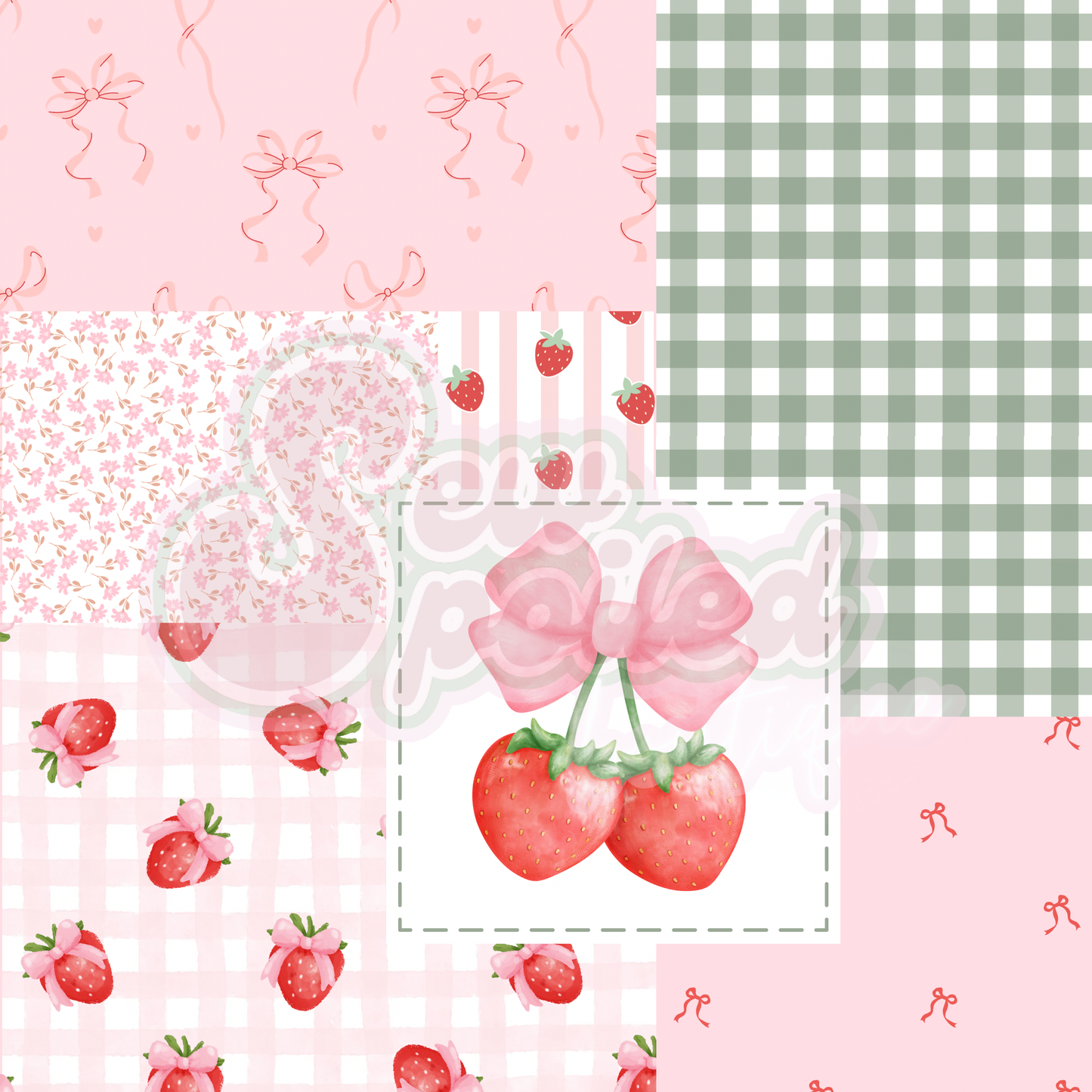 Strawberry Patchwork Seamless