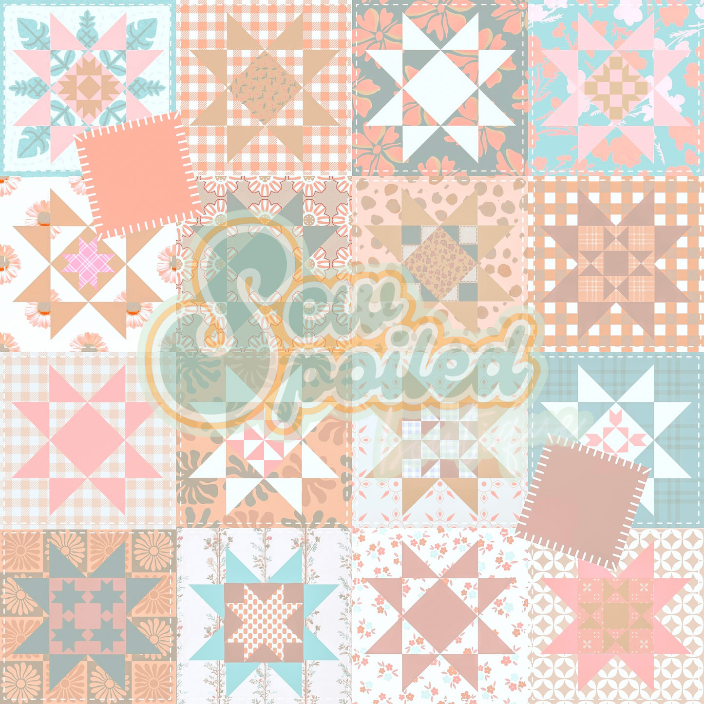Quilted Seamless Pink/Mauve