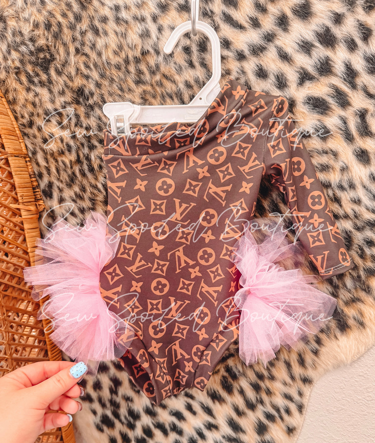 3/6M Halsey Onesie (No Snaps) Side Tulle