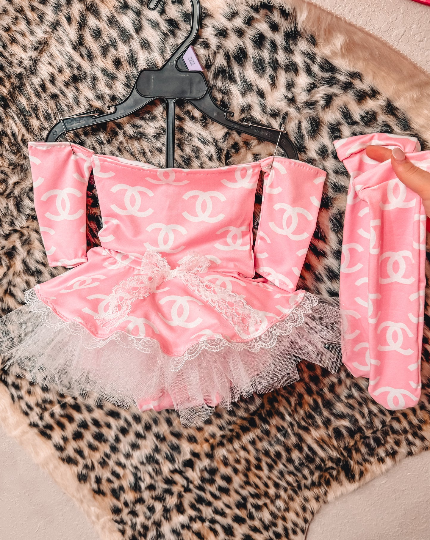 12/18M Celeste Dress w/ Tutu Bummies & Socks Set (bow not included)