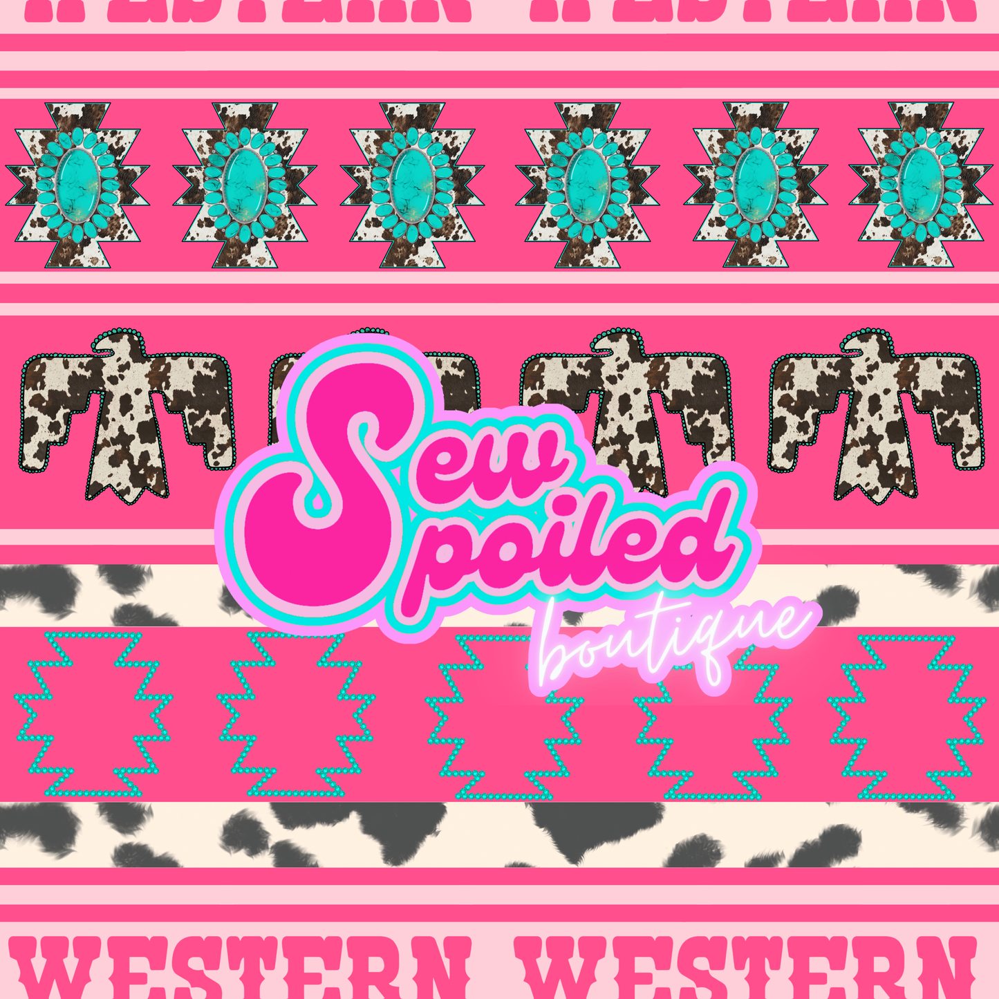 Pink Western Lines Seamless
