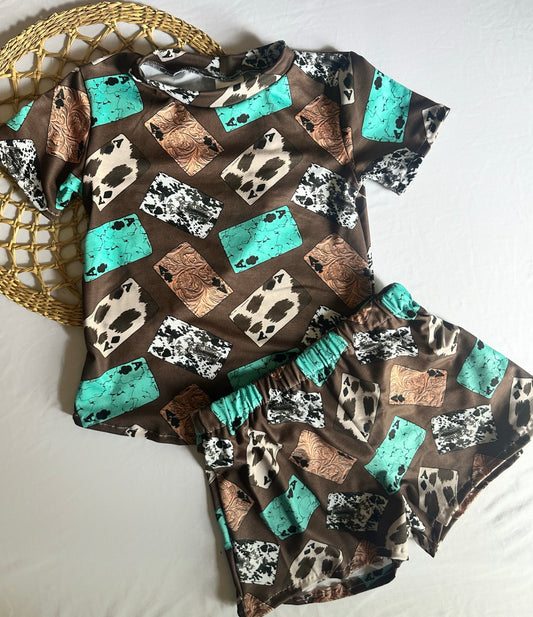 Western Tee & Shorts Set