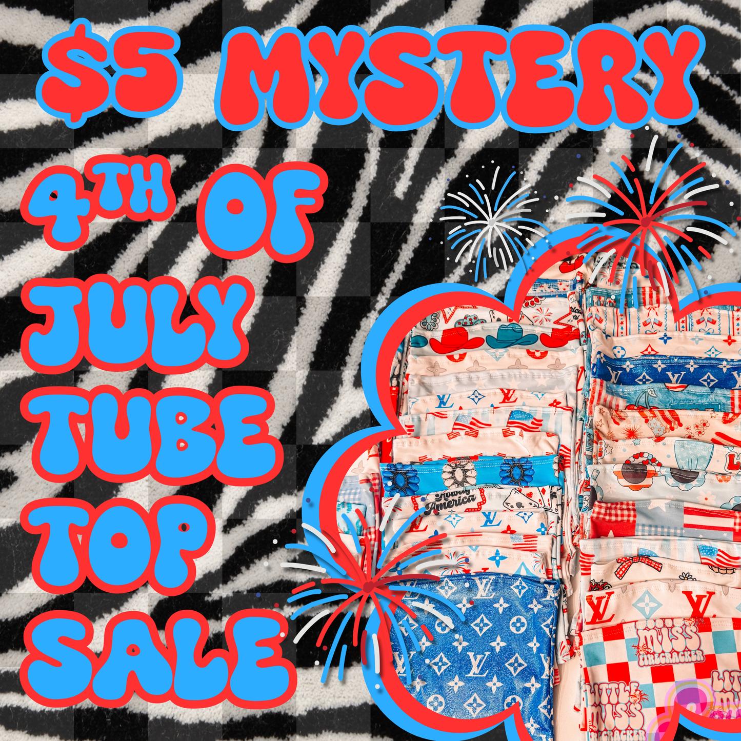 $5 Mystery 4th of July Tube Top Sale