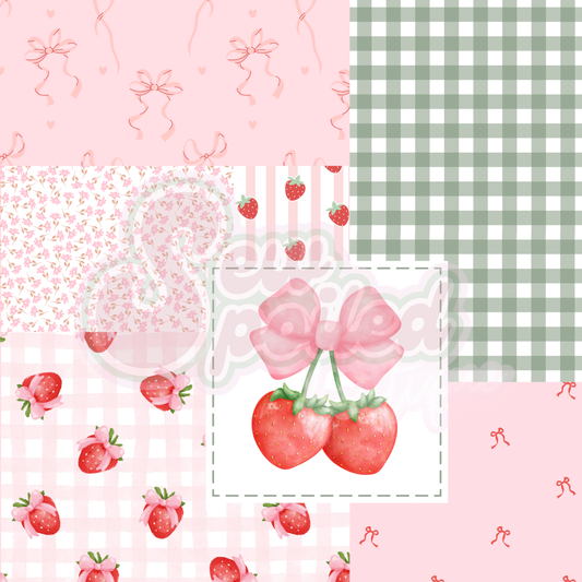 Strawberry Patchwork Seamless