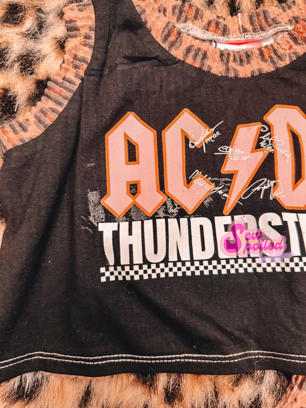 9/12M Cropped Tank & Bummies (Transfer mess up as seen in picture)