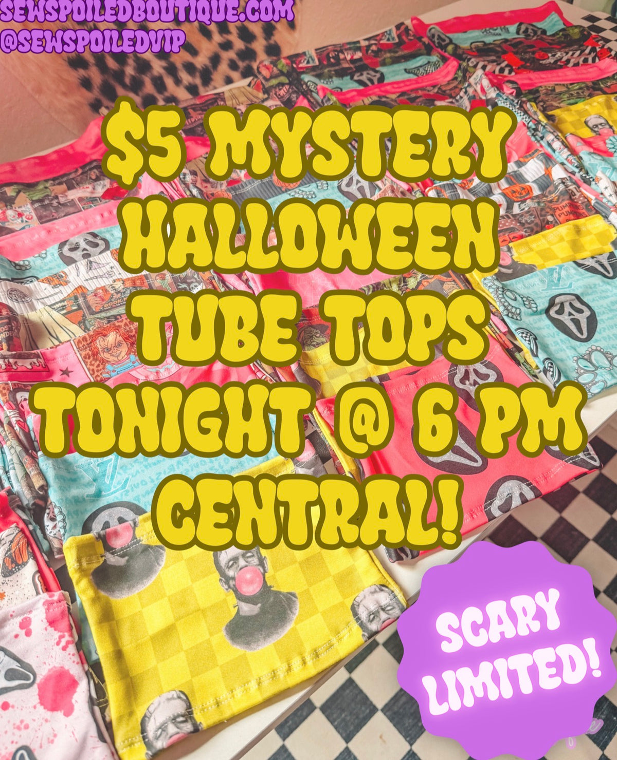 $5 Mystery Halloween Mystery Tube Tops (FULL LENGTH ONLY)
