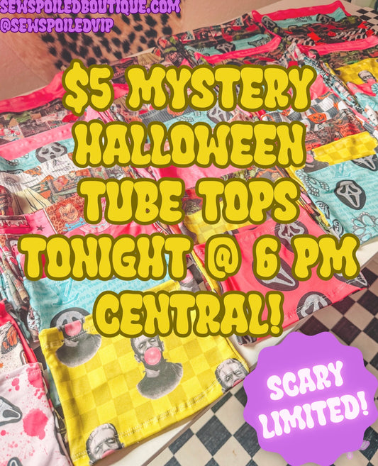$5 Mystery Halloween Mystery Tube Tops (FULL LENGTH ONLY)